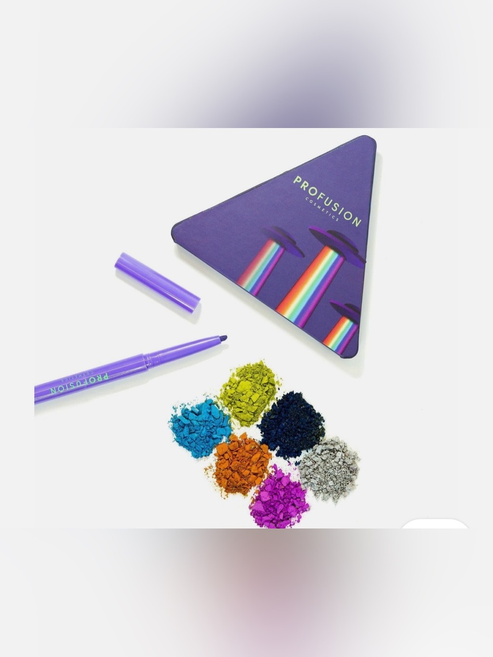 Profusión Cosmetics 6 Shade Palette, Neon Liner, Lashes Bundle